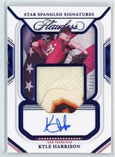 2023 Panini Flawless #SS-KH Kyle Harrison Star Spangled Signtaures Sapphire #/15