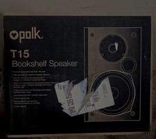 Polk T15 Home Theatre and Music Bookshelf Speaker - Black
