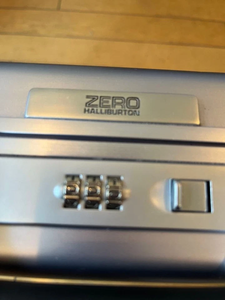 Maletín rígido Zero Halliburton Attache Case azul plateado aluminio Foto 2 de 4