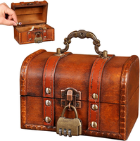 Vintage Holz Schatztruhe, Schatzkiste Holz Mit Schloss, Schatzkiste Kindergeburt