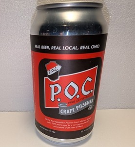 P.O.C. Craft Pilsener  12oz beer can Hopview Brewing Co Madison, OH - 2025 EMPTY
