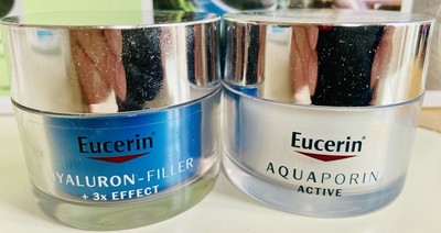 2 GLAS-TIGEL MIT KUNSTSTOFFDECKEL - leer Hyaluron Filler Aquaporin Active