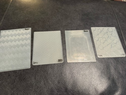 Lot Of 4 embossing folders Darice, Sizzix, Stampin Up