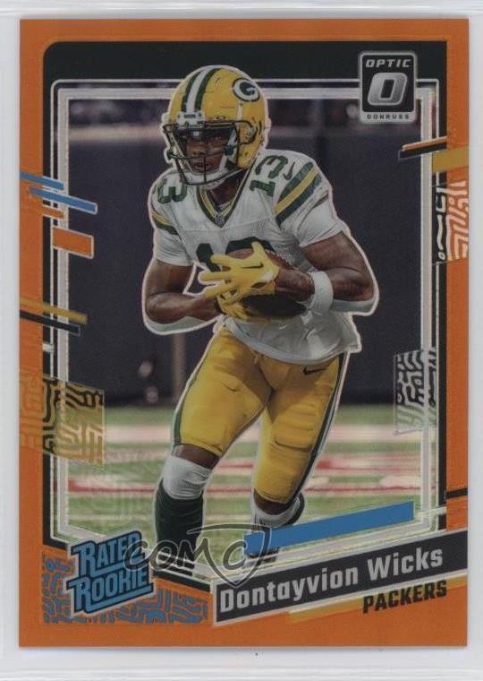2023 Panini Donruss Optic Rated Orange Prizm /249 Dontayvion Wicks Rookie RC