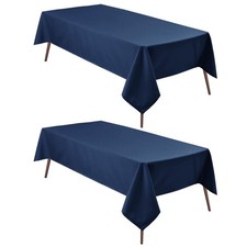 2 Pieces Rectangle Tablecloth - Waterproof Washable Polyester Table Cloth for...