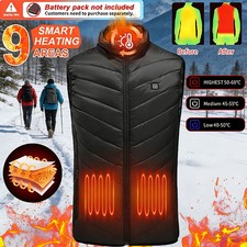 Winter Electric Vest Warm Heated Jacket Unisex USB Thermal Heat Pad Body Warmer