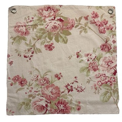 Vintage Rachel Ashwell Shabby Chic Floral Pink Green White Fabric Swatch 16 x 16