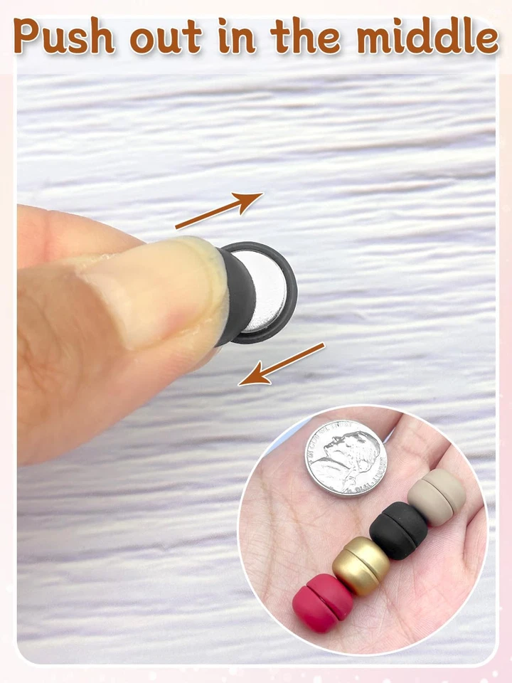 12 piezas imanes de hiyab fuertes pasadores magnéticos sin pasadores sujetan sin daños a la tela multi Foto 2 de 4