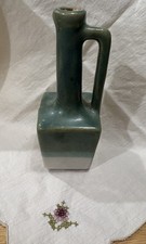 Mid Century Modern Teal Ceramic Bud Vase | MCM Modernist Decor