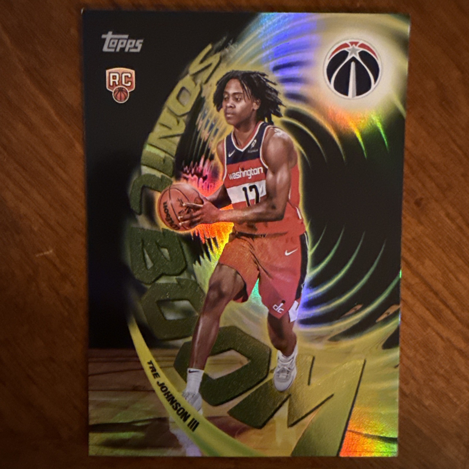 2025-26 Topps NBA Flagship- #SB-16 Tre Johnson III (RC) Sonic Boom SSP - Wizards