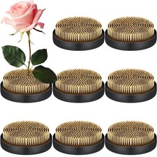 Sliner 8 Pcs Floral Frogs Brass Flower Holders Ikebana Vase Arrangement