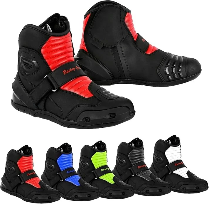 Mens Motorbike Leather Boots Short Ankle Waterproof Shoes Protective Footwear
Opens in a new window