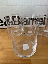 New Crate And Barrel Edge Glasses 8 Tall 13oz 4 Juice 7oz Set Of 12 Total