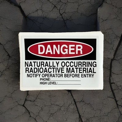 DANGER Radioactive Material NORM Vinyl 3M Sticker (4x6) Set of 12