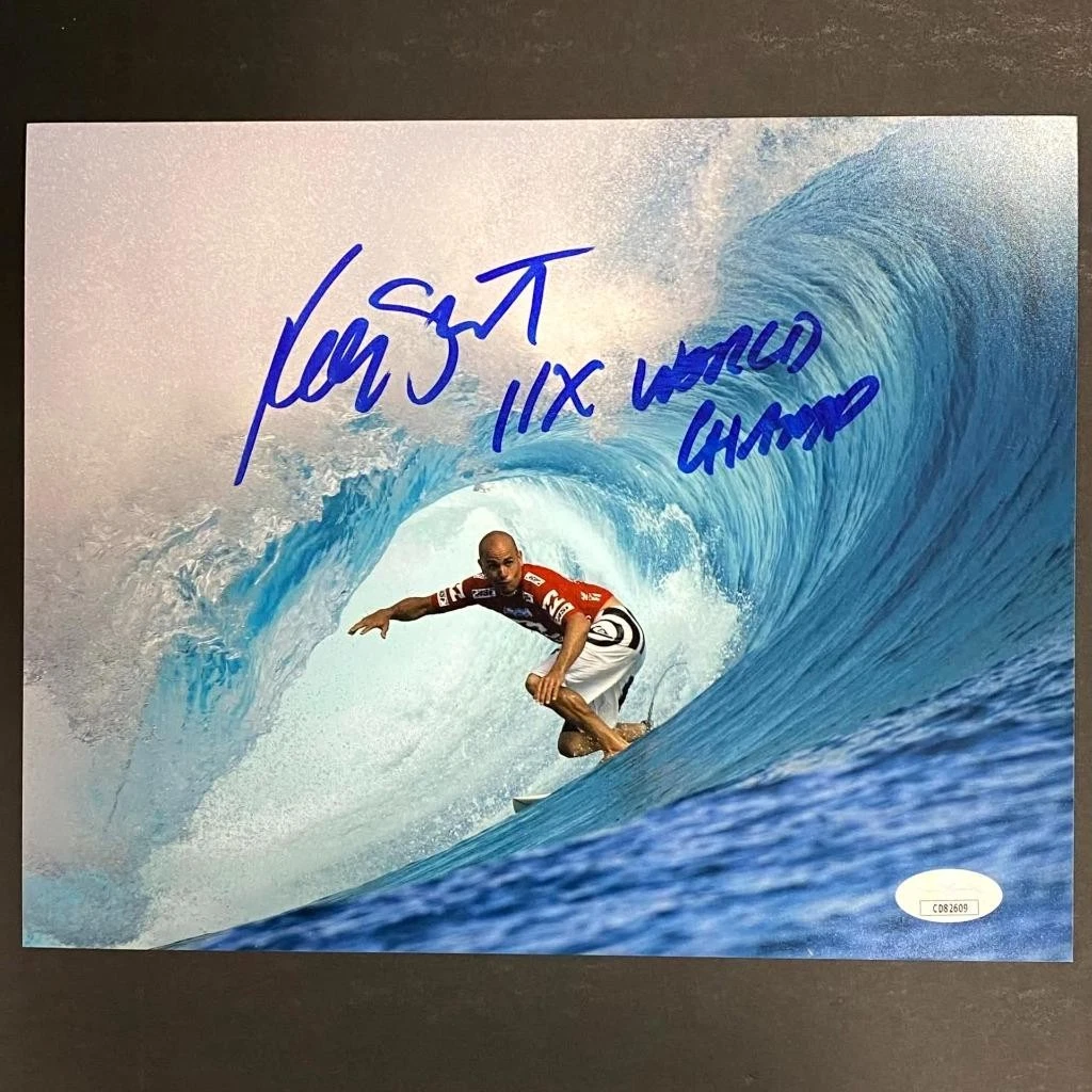 K Grif Kelly Slater サイン入りデッキ Surfing Legend Kelly Slater
