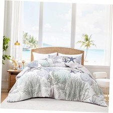 Coastal Comforter Set Size 3 Piece, Soft Beach Themed Comforter, Full Coastal2