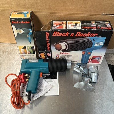 Black und Decker Heißluft-Abbeizer HG991 1200W mit Düsenset A9860 im Karton