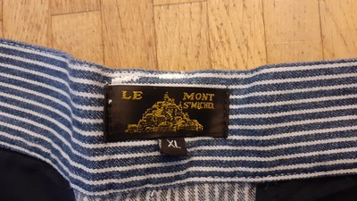 Le Mont St. Michel Hose Culotte/cropped Denim gestr. wabash bl-weiß XL (L) neuw.