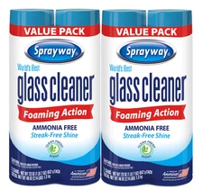 4 PACK Sprayway World's Best Glass Cleaner, Value Pack, 19 OZ