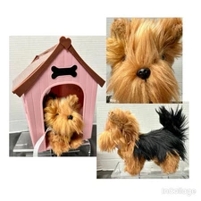 Our Generation Dog House & 7” Posable Yorkshire Terrier Plush Pet For 18” Dolls