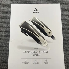 Andis PM-10 Ultra Clip & Trim Combo 15-Piece Kit, Stainless Steel, Whisper Quiet