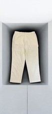 Women Uniqlo Cotton Linen Tapered Trousers Pants Women L 30/31 White