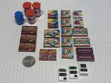 WORLDS SMALLEST MICRO TOY BOX SERIES 1, GAMES X27. MONOPLY,UNO,TINKER TOYS ECT