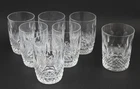 6 Vintage WATERFORD Crystal Colleen Flat Tumblers & 1 Double Old Fashioned Glass