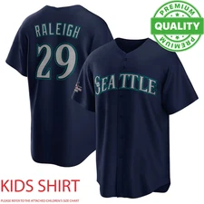 Raleigh Mariners #29 Baseball Jersey 3D AOP Navy Kids Youth ND1330