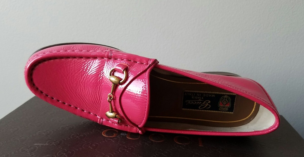 ＊gu2ページ＊ GUCCI FRAME 1953 ICONIC RARE HORSEBIT PINK MOCCASINS LOAFERS EU 35