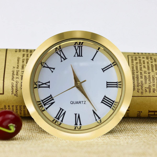 Mini Clock Insert 1-1/2 Inch (37 Mm) round Quartz Movement Miniature Clock - Picture 3 of 12