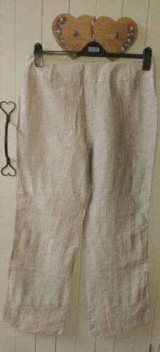 KAPALUA 16 Textured Linen Champagne Glamour & Shine Trousers * Party * BNWT £80 - Picture 12 of 12