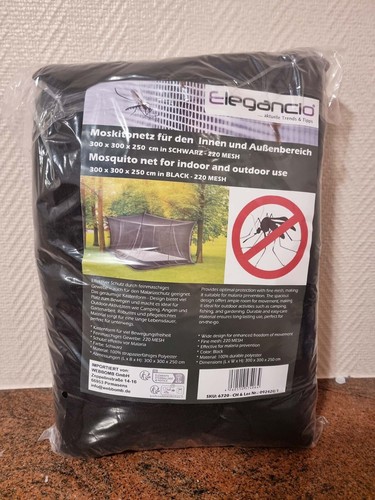 ELEGANCIO Moskitonetz für Innen+Außen 300x300x250cm 220Mesh Mosquito net schwarz - Bild 3 von 3