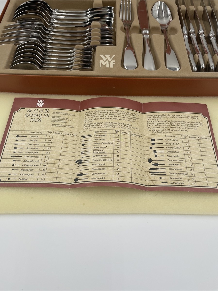 Vintage WMF CROMARGAN Germany Stainless 24 Piece Set Original Box