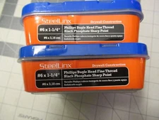 Pair of 1 Lb. SteelLinx Drywall Phillips Bugle Head Screws #6 x 1-1/4"