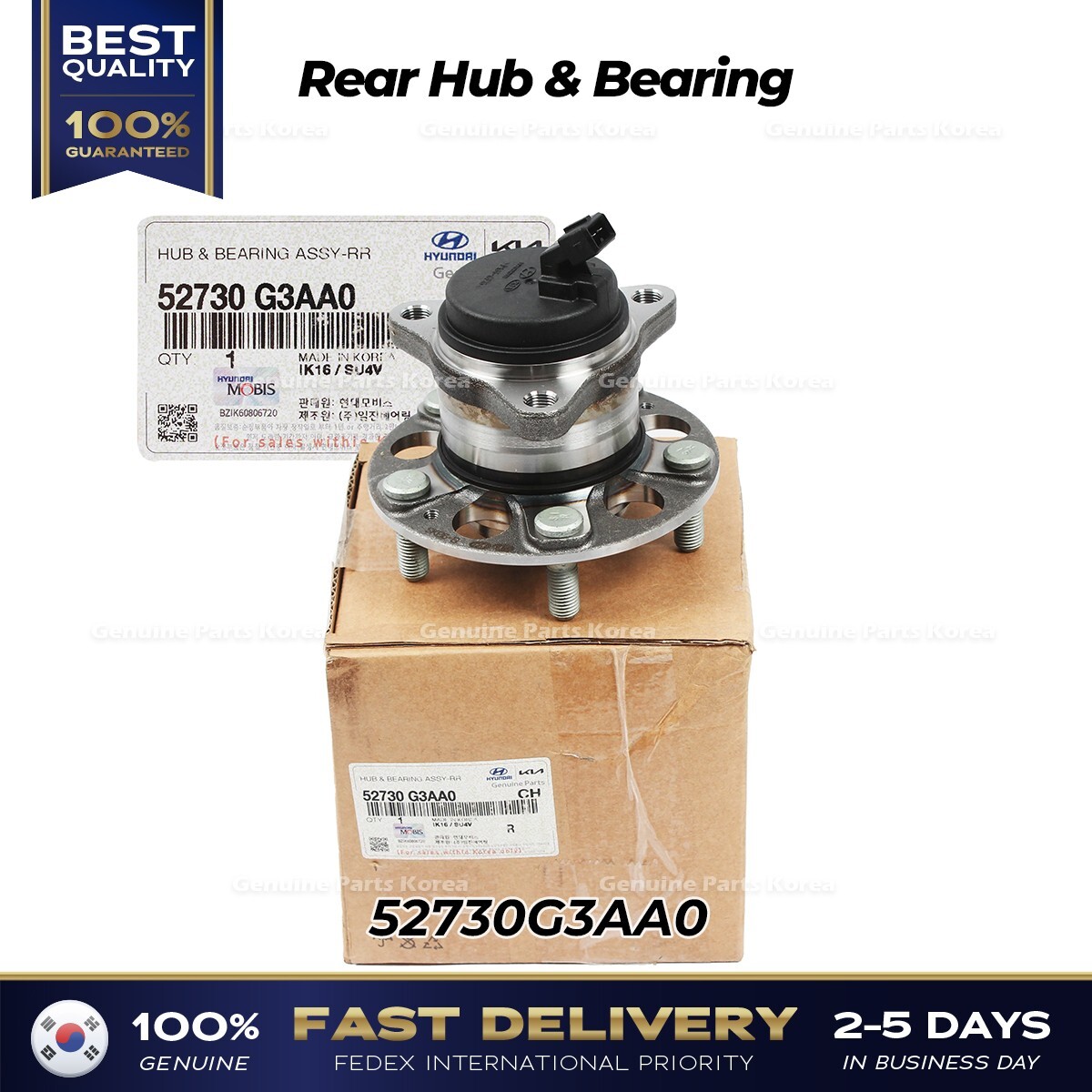 まっきー ⭐Genuine⭐ Rear Hub & Bearing 52730G3AA0 for Hyundai Elantra GT