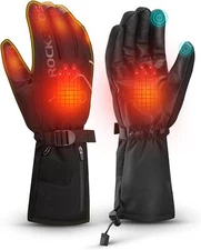 ROCKBROS Heated Gloves Electric Rechargeable Battery Thermal Mittens Gloves Men