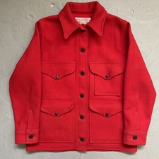 Vintage Filson Women’s Mackinaw Wool Cruiser Hunting Red Jacket Made In Usa M-l