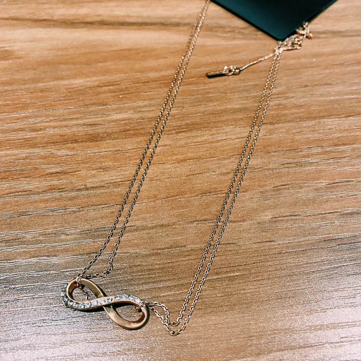 Pilgrim Danish Design Gold Plated Infinity Diamante Necklace eBay