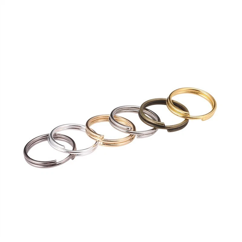 200x Iron Split Rings Double Loop Jump Ring Key Clasp Findings 4~25mm Pick Color - Image 3 of 4