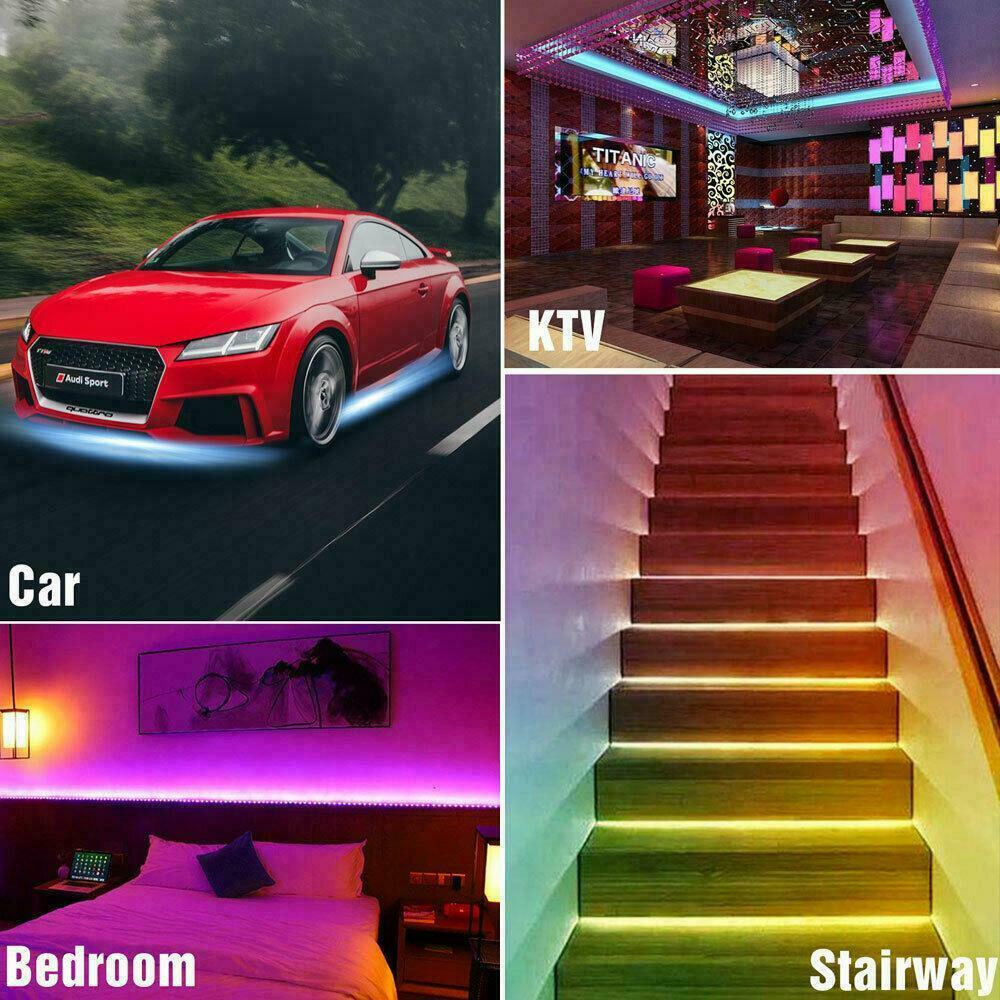 5M RGB 5050 Waterproof LED Strip light SMD 44 Key US Remote 12V Power Full Kit