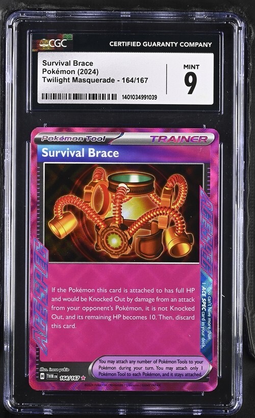 POKEMON Survival Brace 164/167 Sv06: Twilight Masquerade Holo CGC
