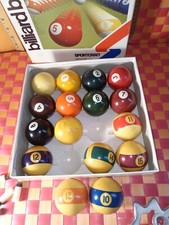 Billiard Balls, vintage in original box, complete, by SportCraft...
