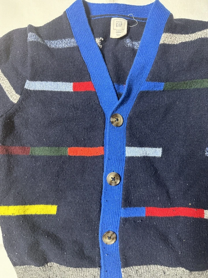 Cárdigan delantero a rayas de segunda mano para niños (talla 4Y) Foto 4 de 4