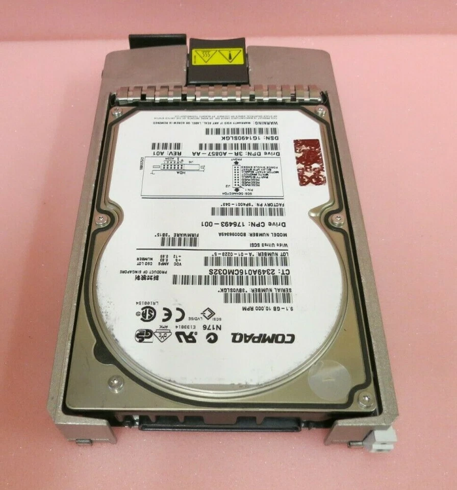 HP BD0096349A 176493-001 9.1GB 10000RPM U160 SCSI 80P Hot-Swap 3.5" Internal HDD - Image 4 of 4