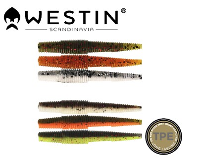 Westin Ned Worm Slim Floating Soft Micro Köder 5,5cm Barsch Forelle Döbel Angeln