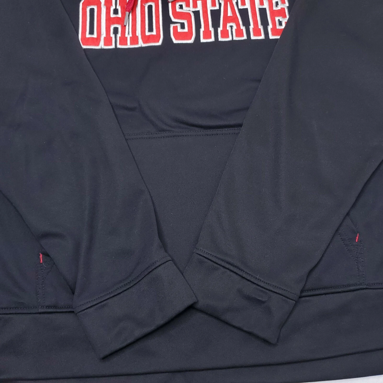 VETEMENTS Felpa con cappuccio Ohio State Varsity Authentic Apparel Buckeyes nera da uomo grande
