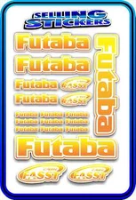 FUTABA SERVO RADIO RX TX 2.4G FLIGHT REMOTE CONTROL STICKERS FASST ORANGE YELO W