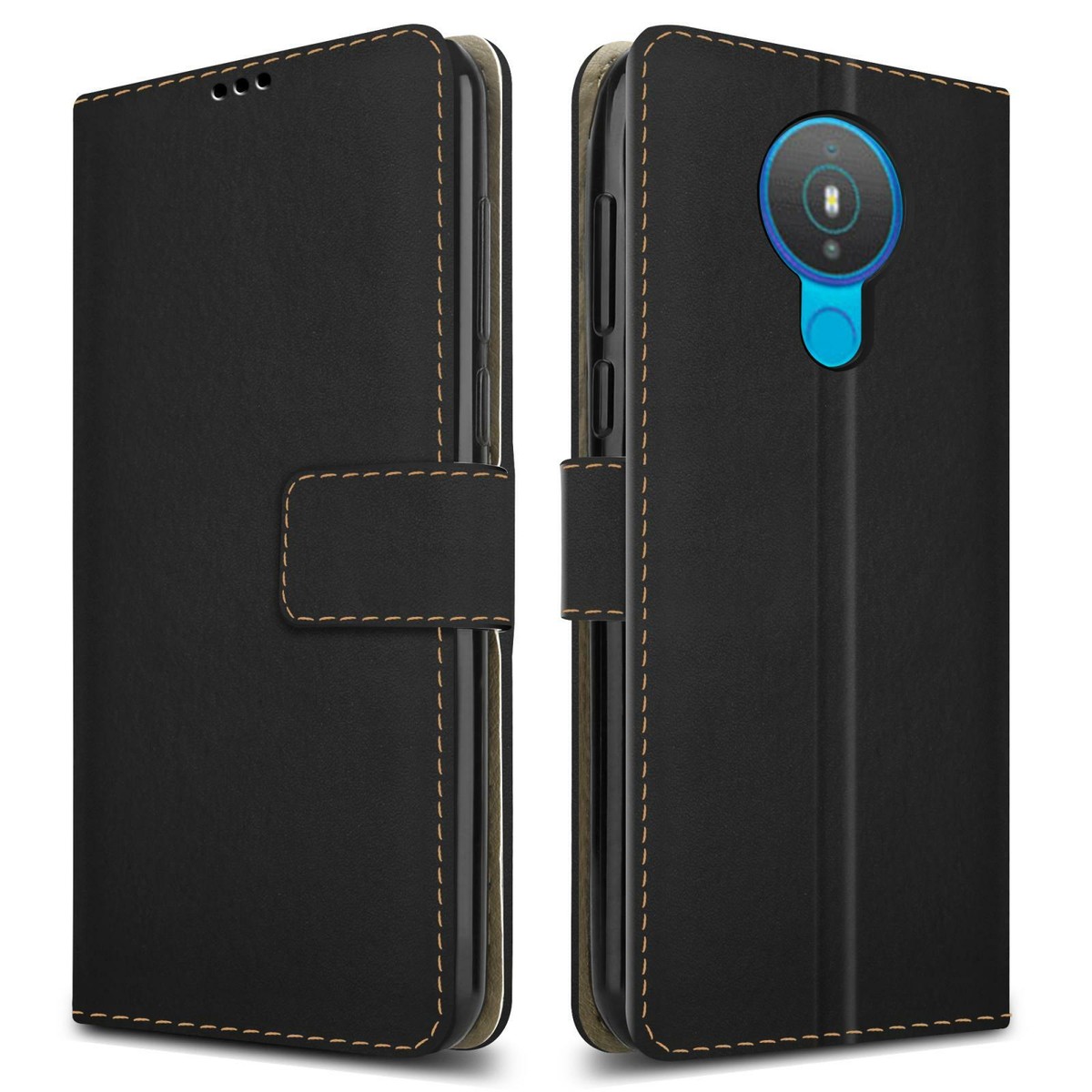 Cover per Nokia 1 Plus, Flip Custodia Portafoglio Caso Libro Pelle PU e