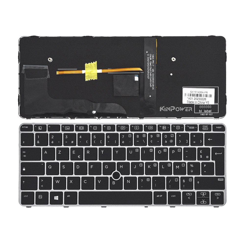 Clavier Rétroéclairé Azerty pour HP EliteBook 820 G4 Réparer Touches Usées